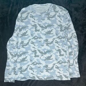 Free Fly Mens Camo Print Performance Bamboo L/S T Shirt Lightweight UPF 50+ XL